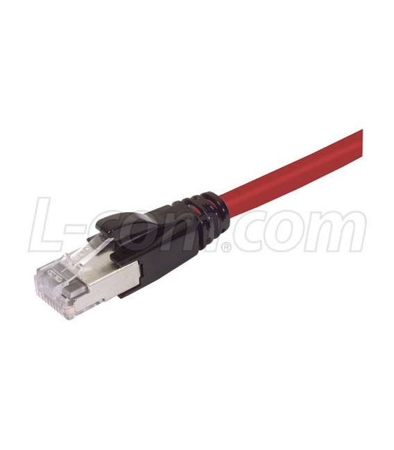 Premium Cat6a Cable, RJ45 / RJ45, Red 50.0 ft