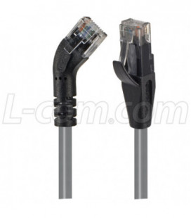 Category 6 45° Patch Cable, Straight/Left 45° Angle, Gray 5.0 ft