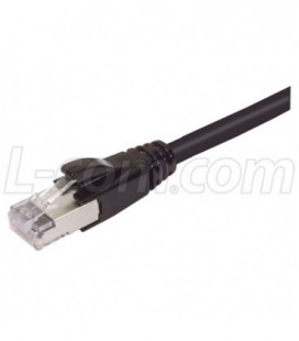 Premium Cat6a Cable, RJ45 / RJ45, Black 3.0 ft
