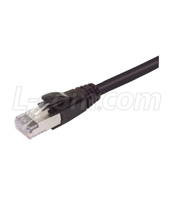 Premium Cat6a Cable, RJ45 / RJ45, Black 75.0 ft