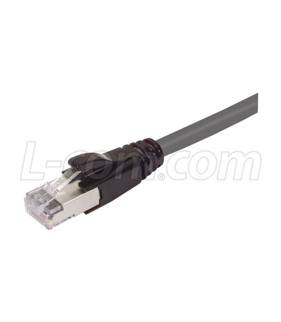 Premium Cat6a Cable, RJ45 / RJ45, Gray 75.0 ft