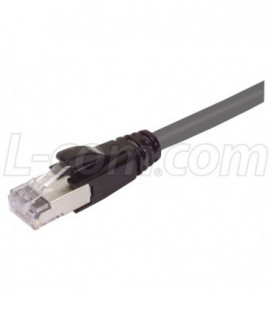 Premium Cat6a Cable, RJ45 / RJ45, Gray 25.0 ft
