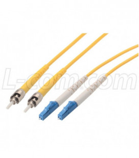 9/125, Single mode Fiber Cable, Dual ST /Dual LC, 1.0m
