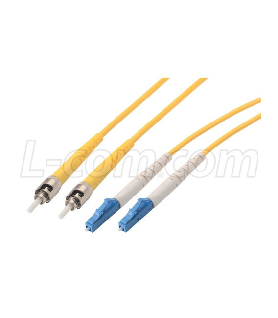 9/125, Single mode Fiber Cable, Dual ST /Dual LC, 2.0m