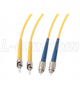 9/125, Single mode Fiber Cable, Dual ST /Dual FC, 5.0m