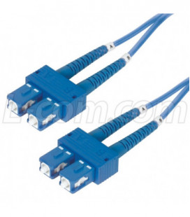9/125, Single Mode Fiber Cable, Dual SC / Dual SC, Blue 15.0m