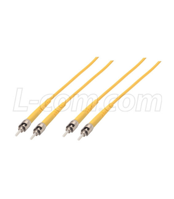 9/125, Singlemode Low Smoke Zero Halogen Fiber Cable Dual ST / Dual ST, 4.0m