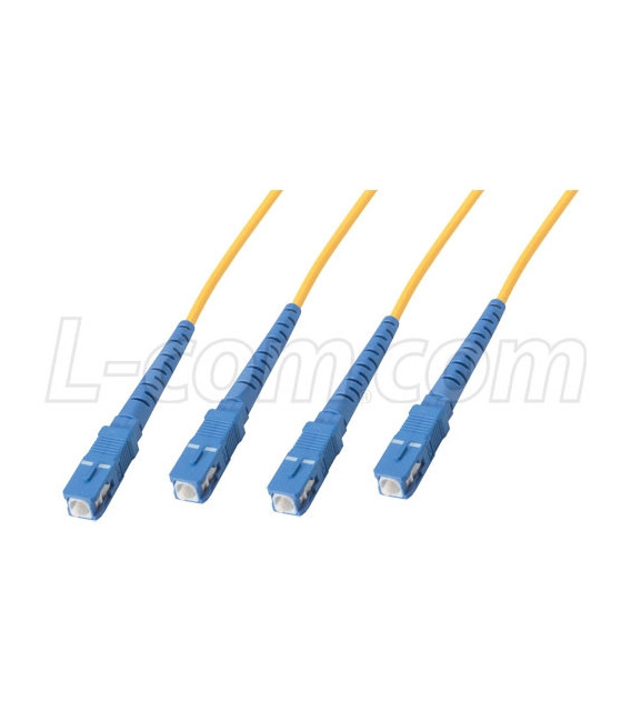 9/125, Singlemode Low Smoke Zero Halogen Fiber Cable Dual SC / Dual SC, 4.0m