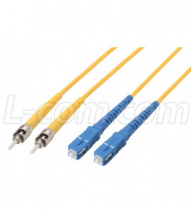 9/125, Singlemode Fiber Cable, Dual ST /Dual SC, 3.0m