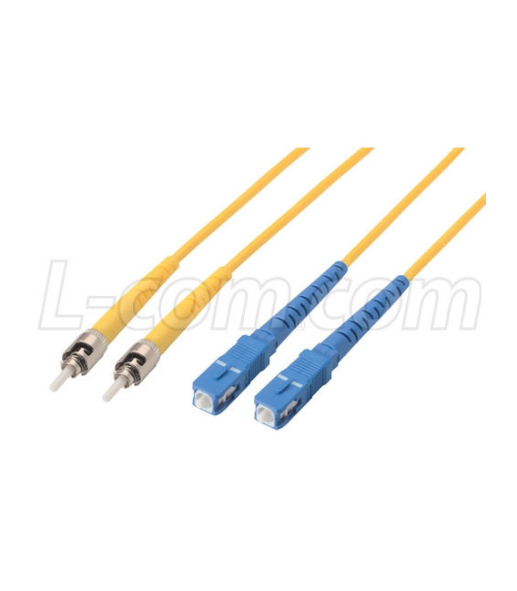 9/125, Singlemode Fiber Cable, Dual ST /Dual SC, 2.0m
