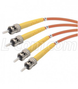9/125, Single Mode Fiber Cable, Dual ST / Dual ST, Orange 3.0m