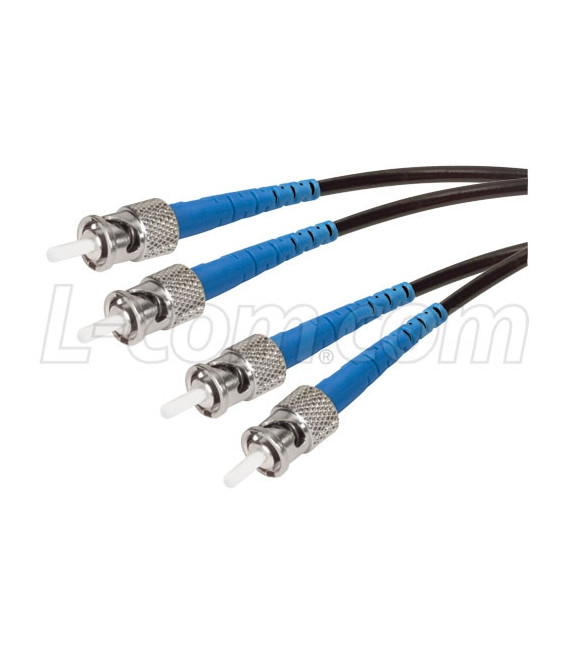 9/125 Single Mode, Military Fiber Cable, Dual ST / Dual ST, 10.0m