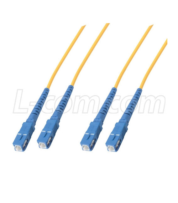 9/125, Single mode Duplex Bend Insensitive Fiber Cable, SC / SC, 50.0m