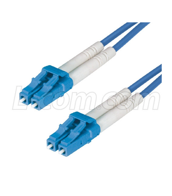 9/125, Single Mode Fiber Cable, Dual LC / Dual LC, Blue 15.0m