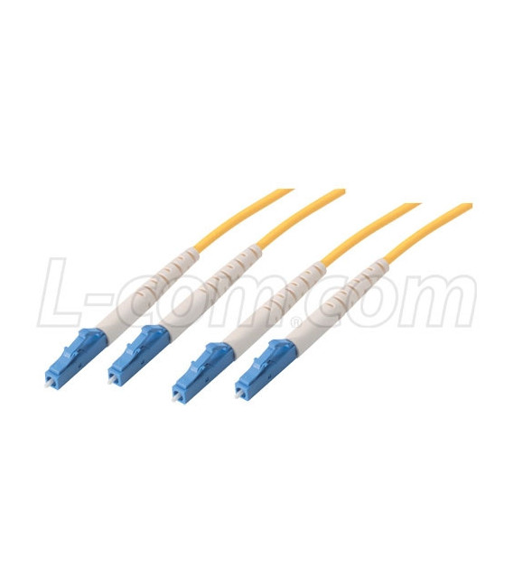 9/125, Single mode Duplex Bend Insensitive Fiber Cable, LC / LC, 50.0m