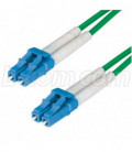 9/125, Single Mode Fiber Cable, Dual LC / Dual LC, Green 2.0m