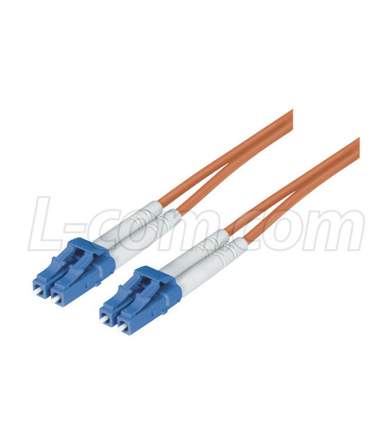 9/125, Single Mode Fiber Cable, Dual LC / Dual LC, Orange 15.0m