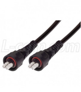 9/125, IP67 Singlemode Fiber Cable, Dual LC / Dual LC, 1.0m