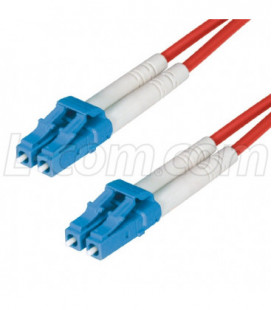 9/125, Single Mode Fiber Cable, Dual LC / Dual LC, Red 2.0m