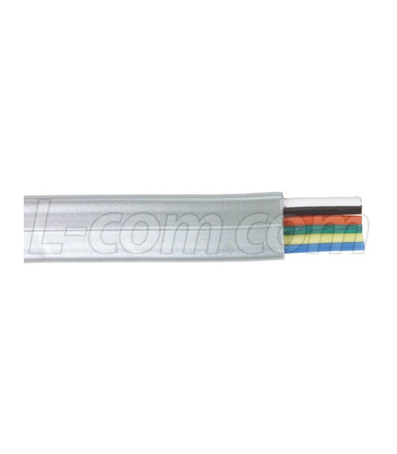 6 Conductor Flat Modular Cord (PVC), 100 ft Coil