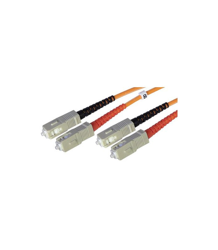 Cavo Fibra Ottica LSZH 5m LC/SC Duplex 62.5/125 - Multimodo, Arancione, Per Reti Dati