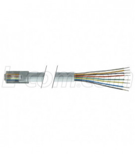 Flat Modular Cable, RJ45 (8x8) / Tinned End, 14.0 ft