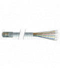 Flat Modular Cable, RJ45 (8x8) / Tinned End, 25.0 ft