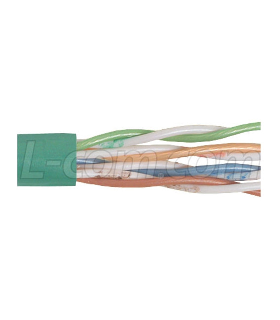 Category 6 UTP 24 AWG 4-Pair Stranded Conductor Green, 1KFT