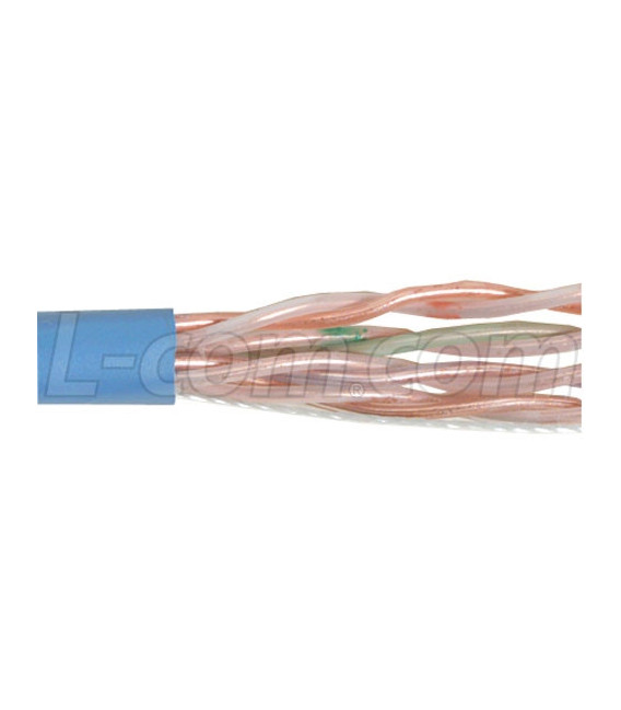 Category 5E UTP Riser Rated 24 AWG 4-Pair Solid Conductor Blue, 1KFT