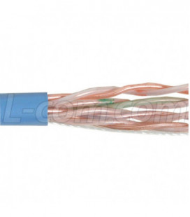 Category 5E UTP Riser Rated 24 AWG 4-Pair Solid Conductor Blue, 1KFT