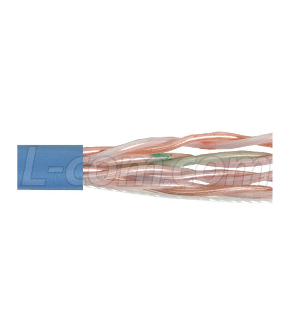 Category 6 UTP Riser Rated 23 AWG 4-Pair Solid Conductor Blue, 1KFT