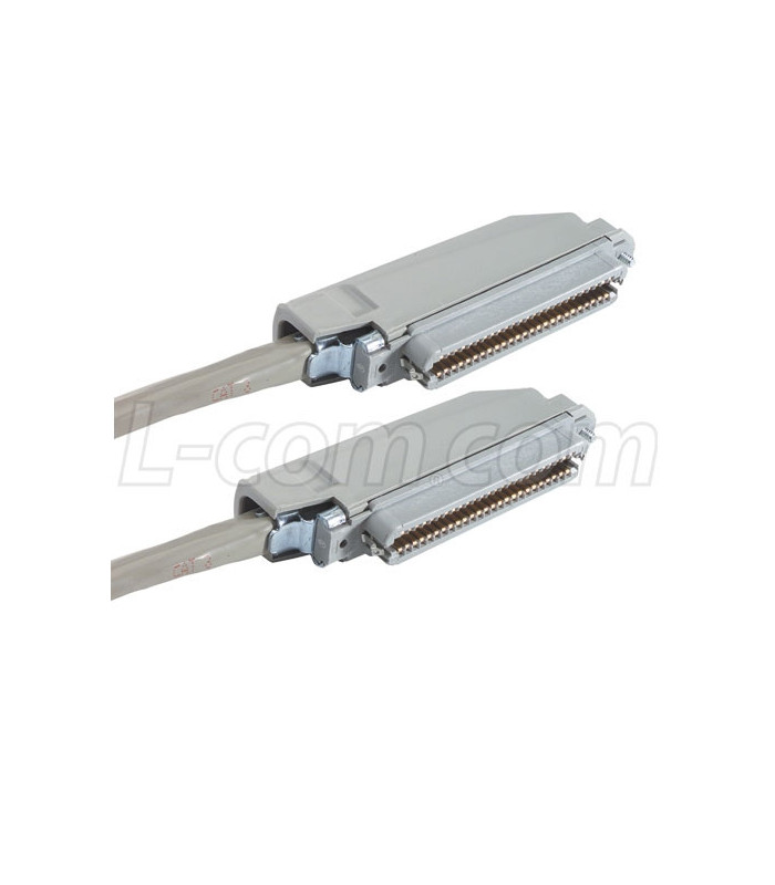 L-COM Cat. 3, Telco Cable, 90º Female / 90º Female, 25.0 ft TDC350FF-25