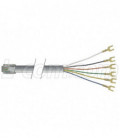 Flat Modular Cable, RJ12 (6x6) / Spade Lug, 1.0 ft