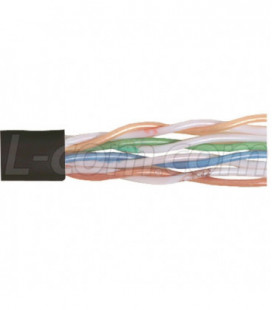 Category 5E UTP 24 AWG 4-Pair Stranded Conductor Black, 1KFT