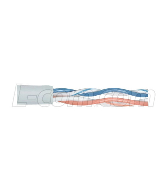 Category 5E UTP 24 AWG 2-Pair Stranded Conductor Beige Gray, 1KFT