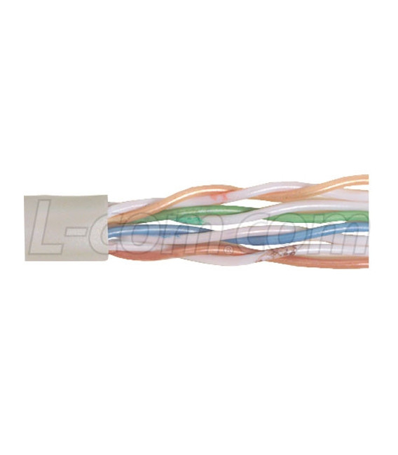 Category 5E UTP Riser Rated 24 AWG 4-Pair Solid Conductor Beige, 1KFT