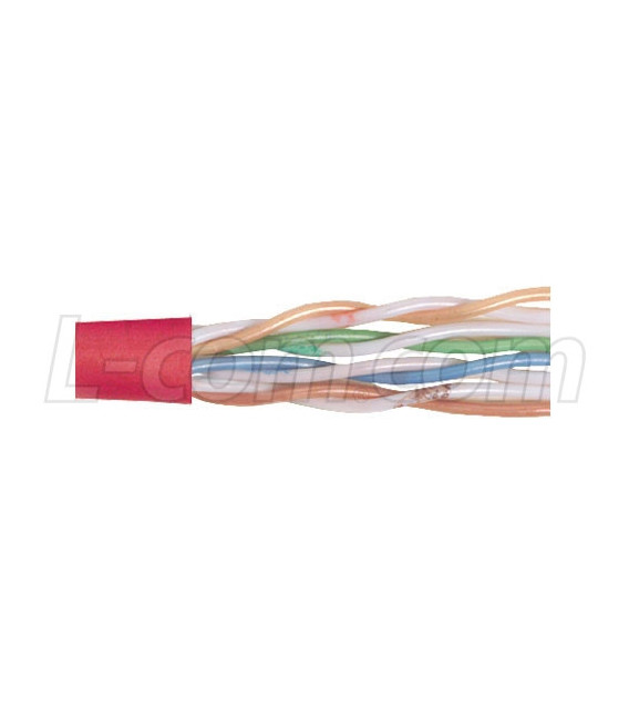 Category 5E UTP 24-AWG 4-Pair Stranded Conductor Red, 1KFT