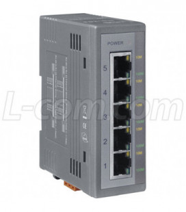 Unmanaged 5-Port 10/100TX Industrial Ethernet Switch with Din Rail Mount