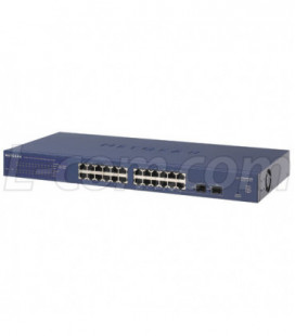 NETGEAR 10/100/1000TX 24 Port Gigabit Ethernet Switch + 2 Optional SFP Fiber Ports