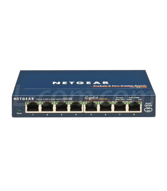 NETGEAR 10/100/1000Mbps 8 Port RJ45 Switch