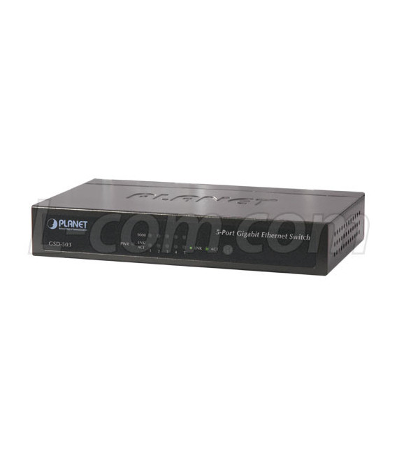Planet 5 port 10/100/1000 Gigabit Ethernet Switch