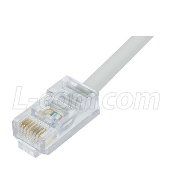 Category 6 Plenum Patch Cable, RJ45 / RJ45, White, 2.0 ft