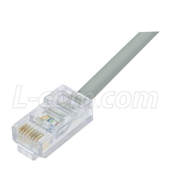 Cat. 5E EIA568 Patch Cable, RJ45 / RJ45, Gray 25.0 ft