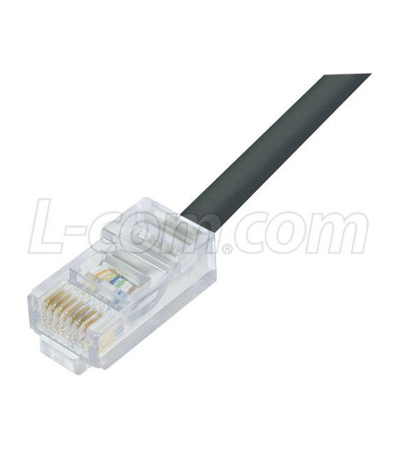 C5e UTP TPE High Flex Outdoor Industrial Ethernet Cable, RJ45 / RJ45, Black, 1.0 ft