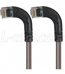 Category 5E LSZH Right Angle Patch Cable, Right Angle Left/Right Angle Left, Gray, 3.0 ft
