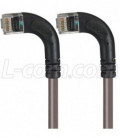 Category 5E LSZH Right Angle Patch Cable, Right Angle Left/Right Angle Left, Gray, 3.0 ft