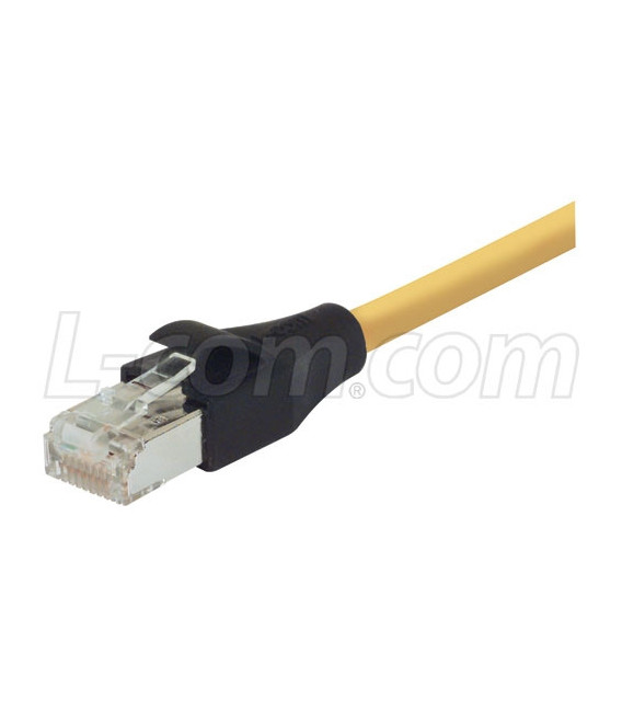 Shielded Cat 5E EIA568 Patch Cable, RJ45 / RJ45, Yellow 90.0 ft