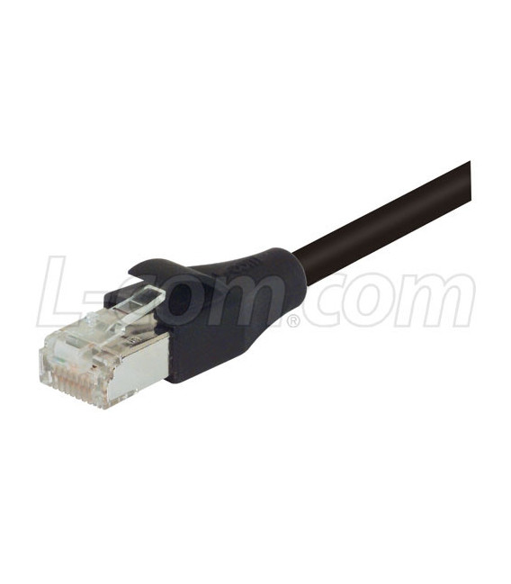 Shielded Cat 5E EIA568 Patch Cable, RJ45 / RJ45, Black 30.0 ft