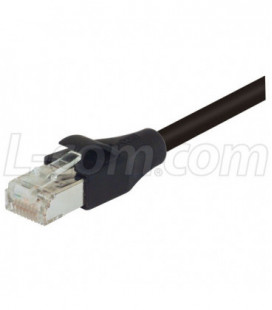 Shielded Cat 5E EIA568 Patch Cable, RJ45 / RJ45, Black 3.0 ft