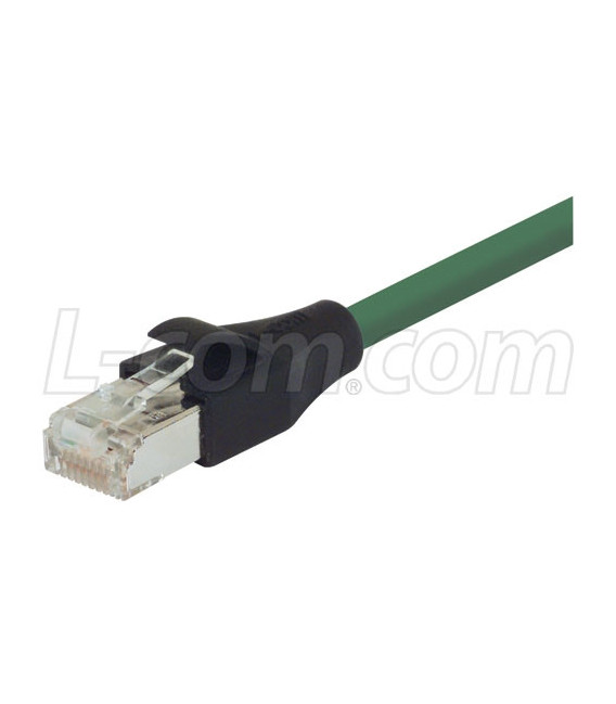 Shielded Cat 5E EIA568 Patch Cable, RJ45 / RJ45, Green 75.0 ft